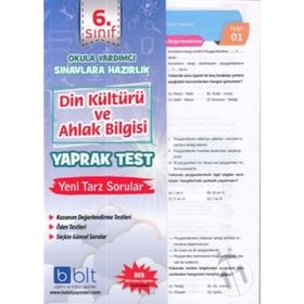 6. Sınıf Din Kültürü ve Ahlak Bilgisi Yaprak Test Komisyon Bulut Eğitim Ve Kültür Yayınları