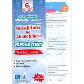 6. Sınıf Din Kültürü ve Ahlak Bilgisi Yaprak Test Komisyon Bulut Eğitim Ve Kültür Yayınları