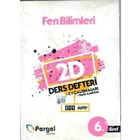 6. Sınıf Fen Bilimleri 2D Ders Defteri Kollektif Pergel Yayınları