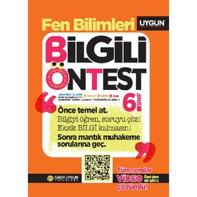 6. Sınıf Fen Bilimleri Bilgili Ön Test-Sadık Uygun Yayınları