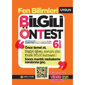 6. Sınıf Fen Bilimleri Bilgili Ön Test-Sadık Uygun Yayınları