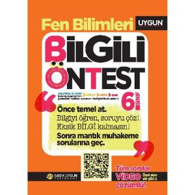6. Sınıf Fen Bilimleri Bilgili Ön Test-Sadık Uygun Yayınları
