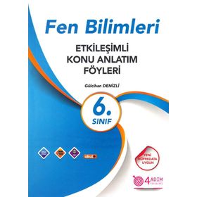 6. Sınıf Fen Bilimleri Etkileşimli Konu Anlatım Föyleri 4 Adım Yayınları