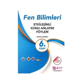 6. Sınıf Fen Bilimleri Etkileşimli Konu Anlatım Föyleri 4 Adım Yayınları