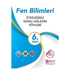 6. Sınıf Fen Bilimleri Etkileşimli Konu Anlatım Föyleri 4 Adım Yayınları