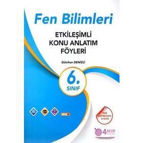 6. Sınıf Fen Bilimleri Etkileşimli Konu Anlatım Föyleri 4 Adım Yayınları