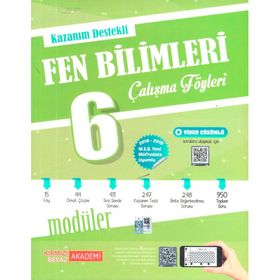 6. Sınıf Fen Bilimleri Kazanım Destekli Çalışma Föyleri-Kırmızı Beyaz Yayınları