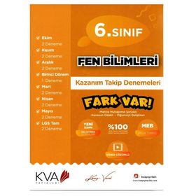 6. Sınıf Fen Bilimleri Kazanım Takip Denemeleri Koray Varol Akademi