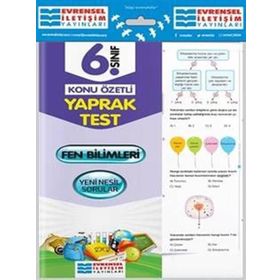 6.Sınıf Fen Bilimleri Konu Özetli Yaprak Test Evrensel İletişim Yayınları