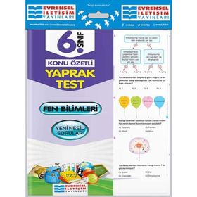 6.Sınıf Fen Bilimleri Konu Özetli Yaprak Test Evrensel İletişim Yayınları