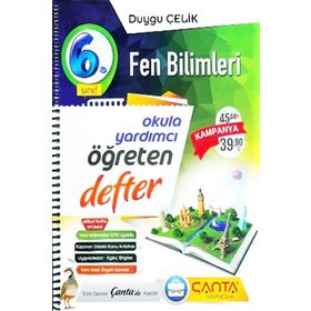6. Sınıf Fen Bilimleri Öğreten Defter - Çanta Yayınları