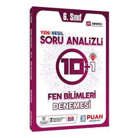 6. Sınıf Fen Bilimleri Soru Analizli 10+1 Deneme Puan Yayınları