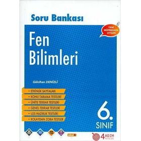 6.Sınıf Fen Bilimleri Soru Bankası/4 Adım Yayınları
