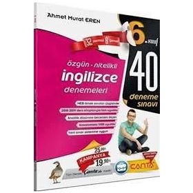 6. Sınıf İngilizce 40 Deneme Sınavı Çanta Yayınları