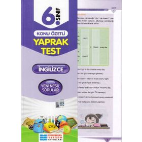 6.Sınıf İngilizce Konu Özetli Yaprak Test Evrensel İletişim Yayınları