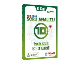 6. Sınıf İngilizce Soru Analizli 10+1 Deneme Puan Yayınları