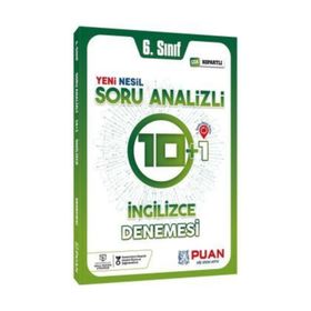 6. Sınıf İngilizce Soru Analizli 10+1 Deneme Puan Yayınları