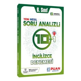 6. Sınıf İngilizce Soru Analizli 10+1 Deneme Puan Yayınları