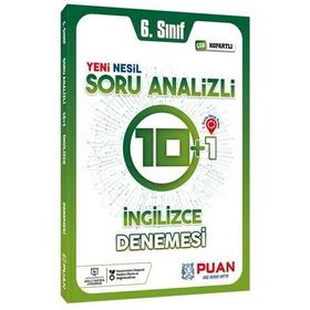 6. Sınıf İngilizce Soru Analizli 10+1 Deneme Puan Yayınları