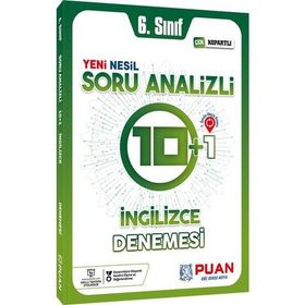 6. Sınıf İngilizce Soru Analizli 10+1 Deneme Puan Yayınları
