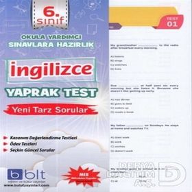 6. Sınıf İngilizce Yaprak Test Bulut Yayınları
