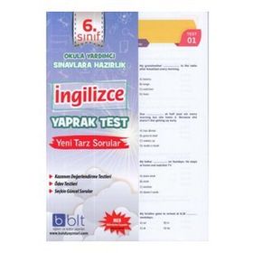 6. Sınıf İngilizce Yaprak Test Bulut Yayınları