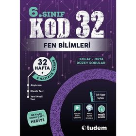 6. Sınıf Kod 32 Fen Bilimleri Tudem Yayınları