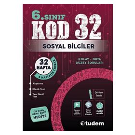 6. Sınıf KOD 32 Sosyal Bilgiler Tudem Eğitim