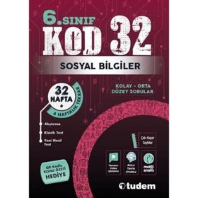 6. Sınıf KOD 32 Sosyal Bilgiler Tudem Eğitim