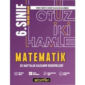 6. Sınıf Matematik 32 Haftalık Kazanım Denemeleri Startfen Yayınları