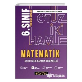6. Sınıf Matematik 32 Haftalık Kazanım Denemeleri Startfen Yayınları