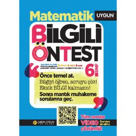 6. Sınıf Matematik Bilgili Ön Test-Sadık Uygun Yayınları