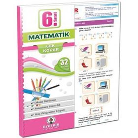 6. Sınıf Matematik Çek Kopar Yaprak Test - Özdebir Yayınları