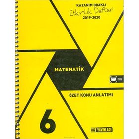 6. Sınıf Matematik Etkinlik Defteri Hız Yayınları