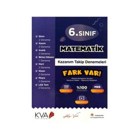 6. Sınıf Matematik Kazanım Takip Denemeleri Koray Varol Akademi