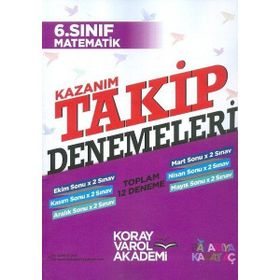 6. Sınıf Matematik Kazanım Takip Denemeleri Koray Varol Akademi