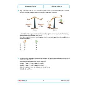 6. Sınıf Matematik Soru Analizli 10+1 Deneme Puan Yayınları