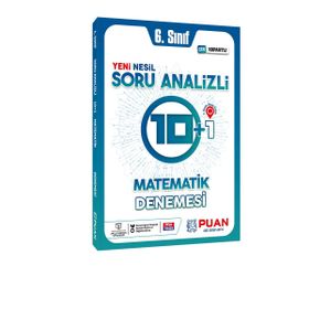 6. Sınıf Matematik Soru Analizli 10+1 Deneme Puan Yayınları
