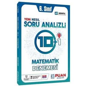 6. Sınıf Matematik Soru Analizli 10+1 Deneme Puan Yayınları