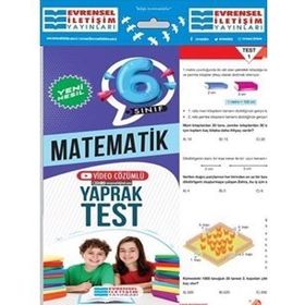 6. Sınıf Matematik Yeni Nesil Video Çözümlü Yaprak Test-Evrensel İletişim