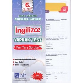 6.Sınıf Okula Yardımcı İngilizce Yaprak Test - kollektif