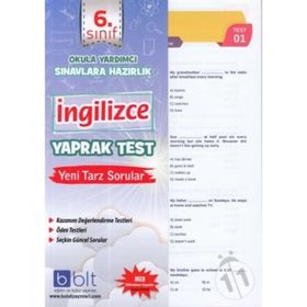6.Sınıf Okula Yardımcı İngilizce Yaprak Test - kollektif