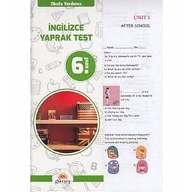 6.Sınıf Okula Yardımcı İngilizce Yaprak Test - kollektif
