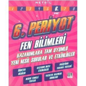 6.Sınıf Periyot Fen Bilimleri Etkinlikli Soru Bankası-Netbil Yayınları