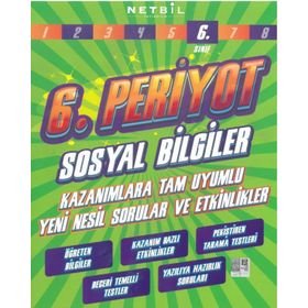 6.Sınıf Periyot Sosyal Bilgiler Etkinlikli Soru Bankası-Netbil Yayınları