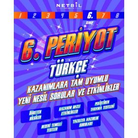 6. Sınıf Periyot Türkçe Etkinlikli Soru Bankası-Netbil Yayınları