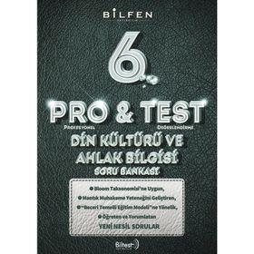 6. Sınıf Pro & Test Din Kültürü ve Ahlak Bilgisi Soru Bankası - Bilfen Yayınları