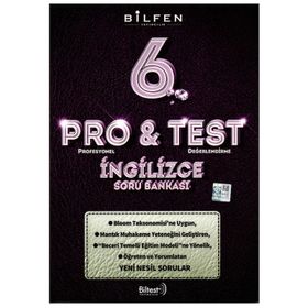 6. Sınıf Pro Test İngilizce Bilgisi Soru Bankası Bilfen Yayınları
