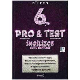6. Sınıf Pro Test İngilizce Bilgisi Soru Bankası Bilfen Yayınları