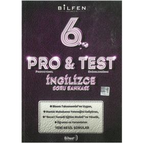 6. Sınıf Pro Test İngilizce Bilgisi Soru Bankası Bilfen Yayınları